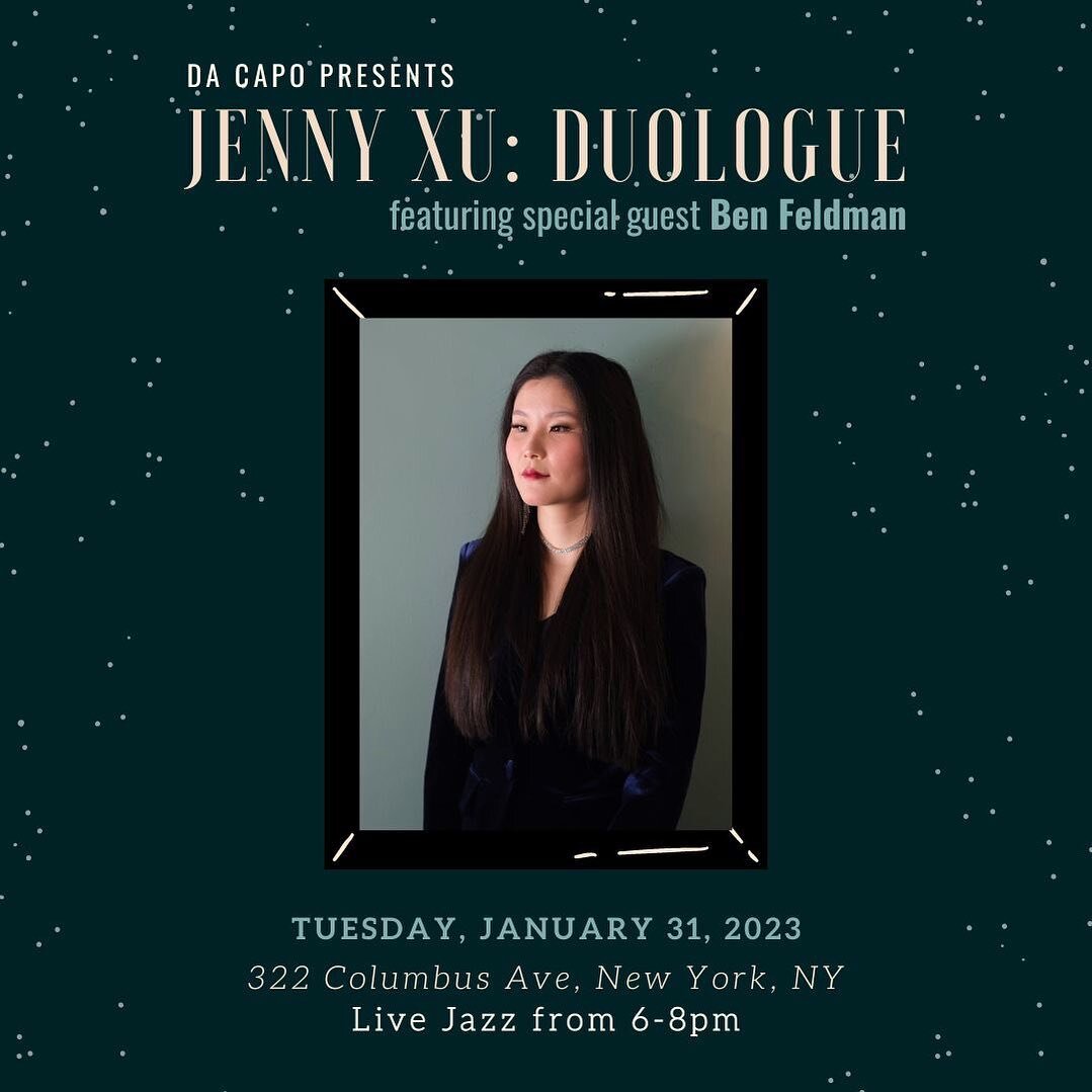 Yay! New thing! Catch me today and Valentine&rsquo;s Day evening. 😌

Big thanks to Da Capo for the opportunity and sensei @jyeagermusic for the plug. 🫶🏻

#solopiano #music #gig #jazz #duo #nyc  #uws