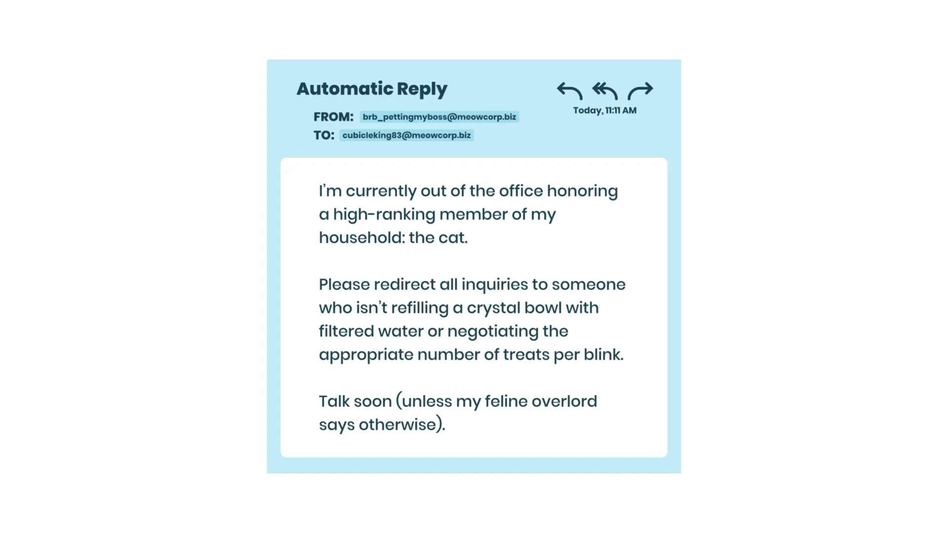  Caption: My org chart starts and ends with the cat.&nbsp;#InternationalCatDay 