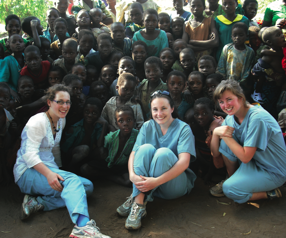The UCD ‘azungus’ with some of the local children