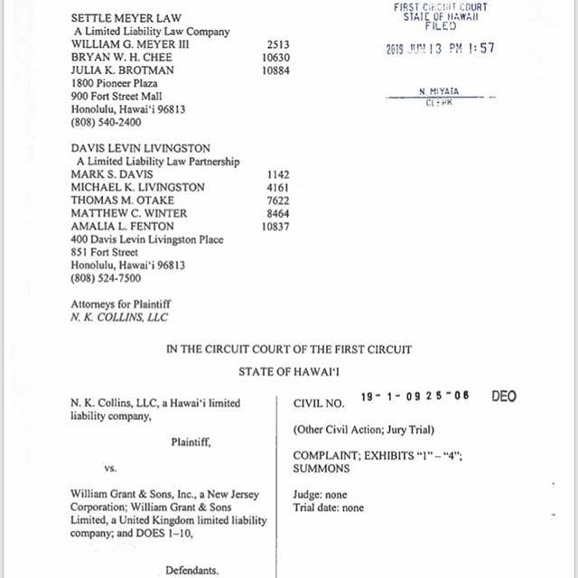 Lawsuit filed on behalf of the Norman &ldquo;Sailor Jerry&rdquo; Collins family against @sailorjerry &amp; @williamgrantusa for using his rights of publicity without their permission. How did this happened?  Stayed tuned!  We&rsquo;ll reveal it all!!