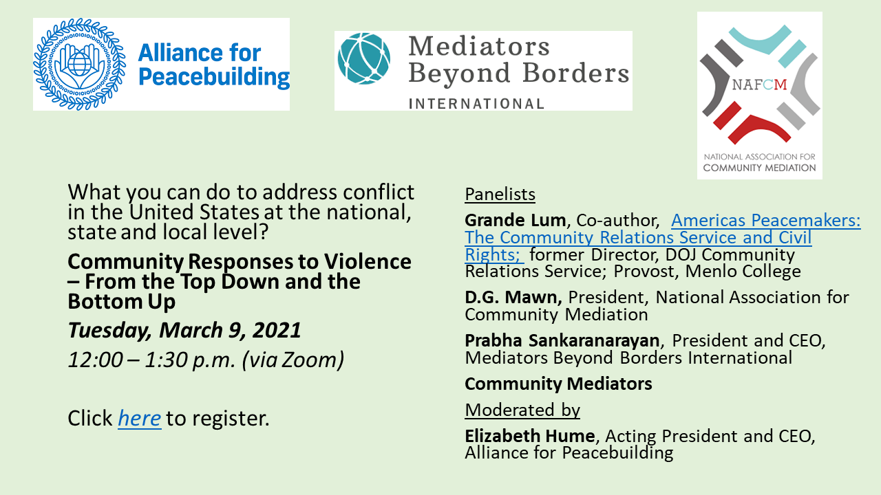 Community Responses to Violence -- From the Top Down and the Bottom Up