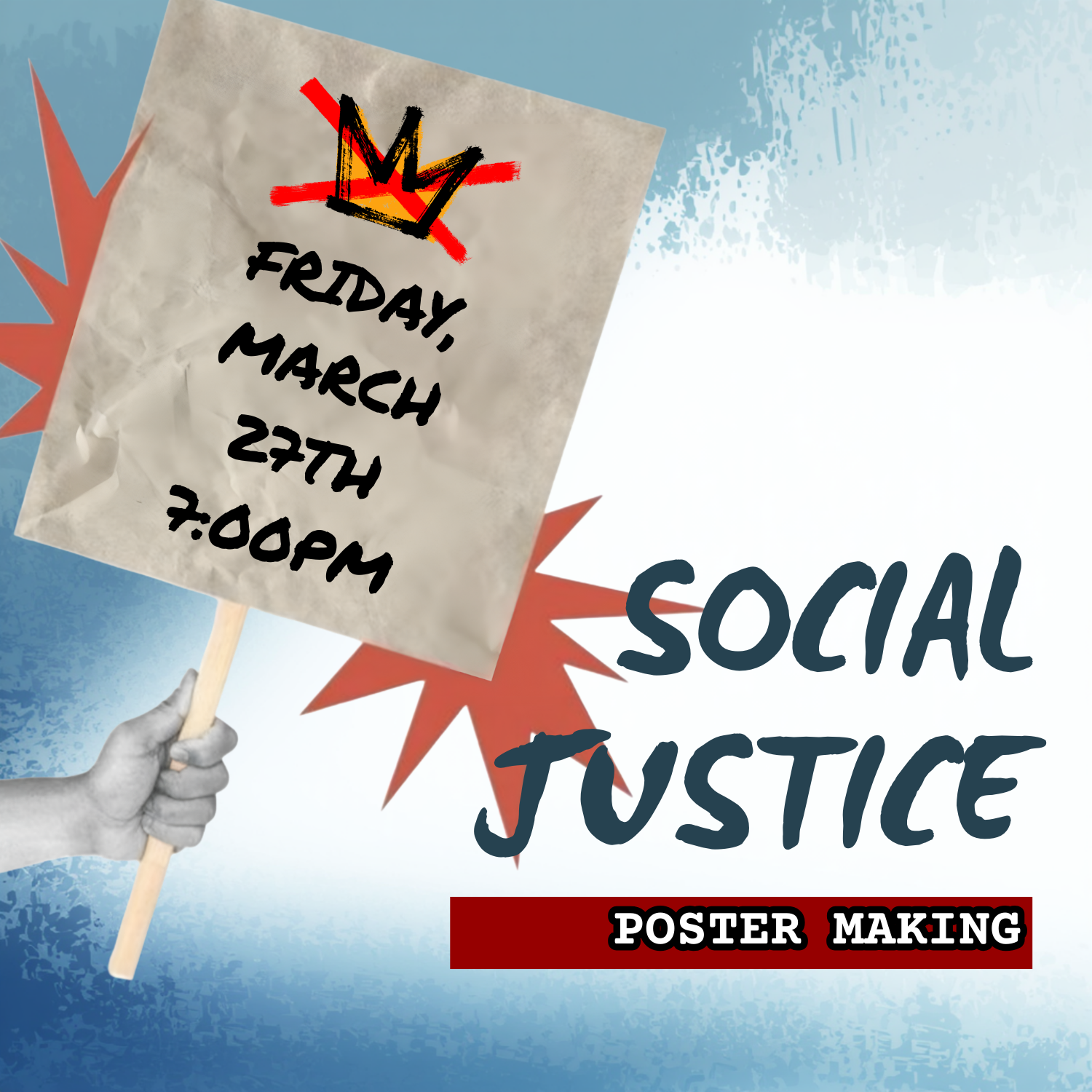 No Kings Rally Poster Making