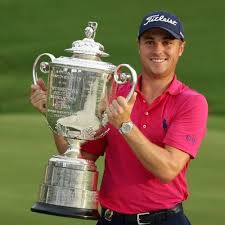 After capturing the 99th PGA Championship, I like Justin to hoist the Wanamaker in the 100th PGA. (Photo, Twitter). 