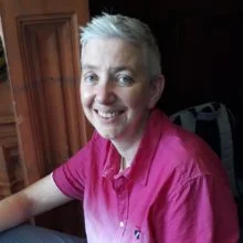 Helen Sandler, writer, editor, publisher and event organiser, co-programmes and comperes Aberration – an LGBT+ arts night in Aberystwyth. Helen is founfer of Tollington Press which publishes new books by women.