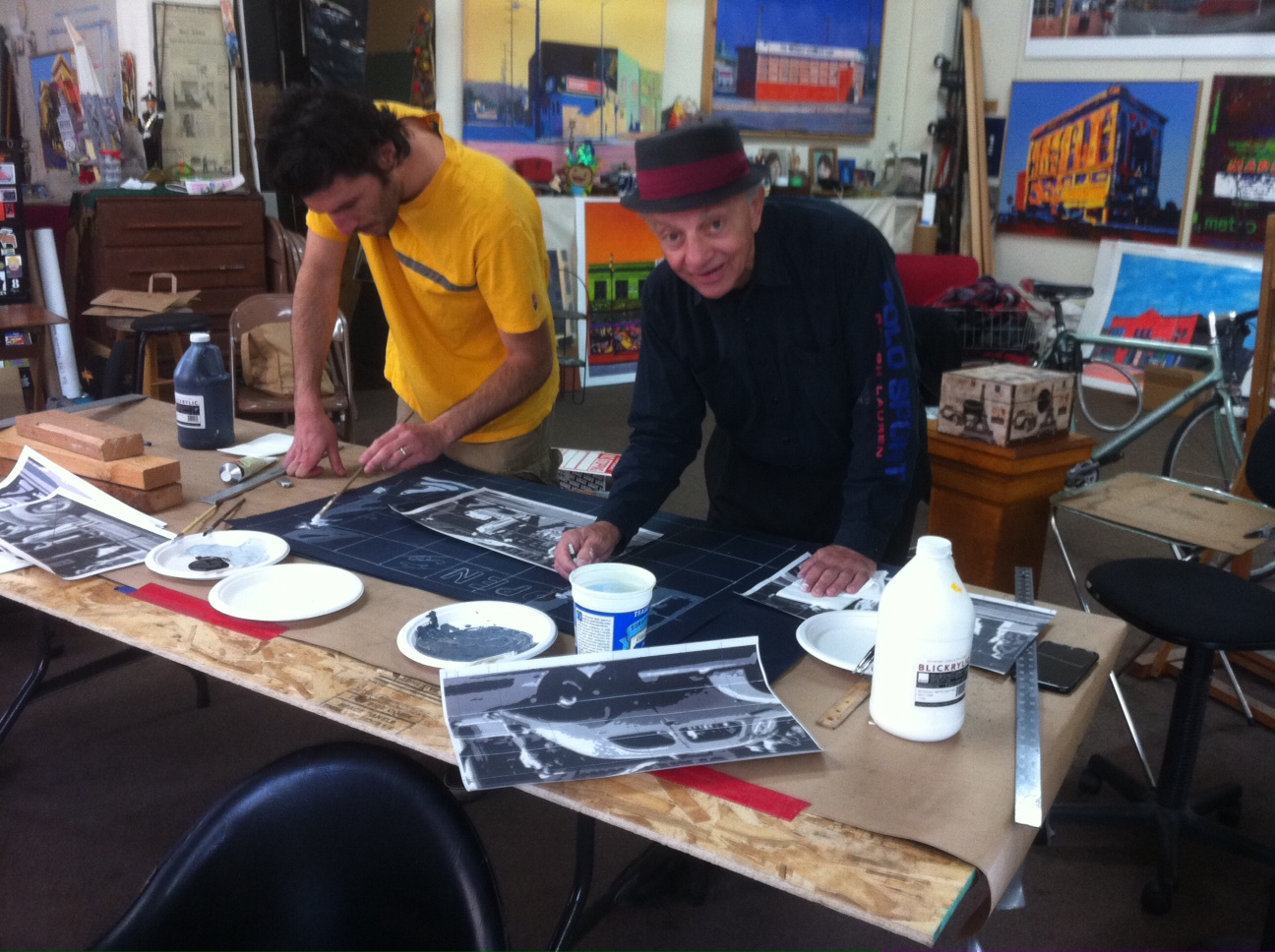 Richard and Francesco prepare another mural...