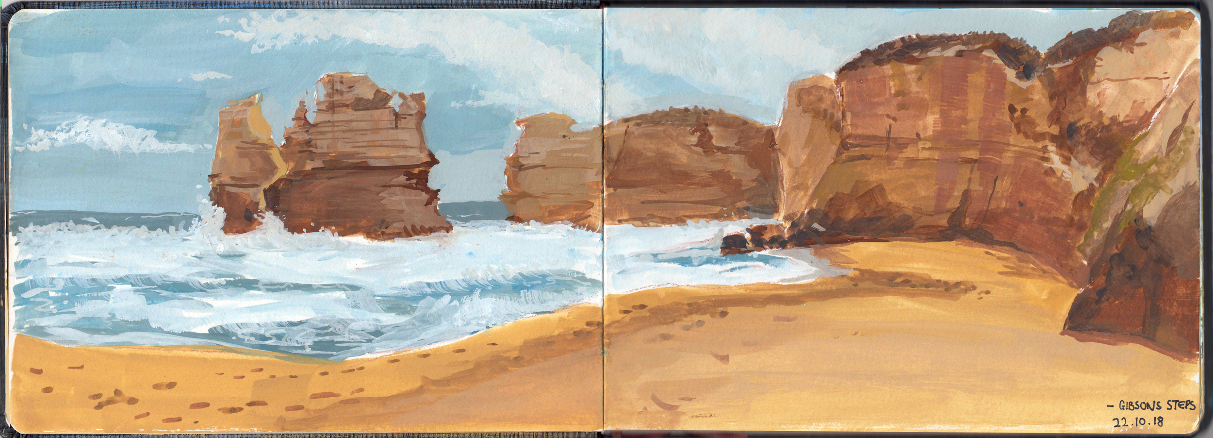 Gibsons Steps. Down The Great Ocean Road, one of the stops before the 12 Apostles lookout. The sea was really rough and sounded incredible here.