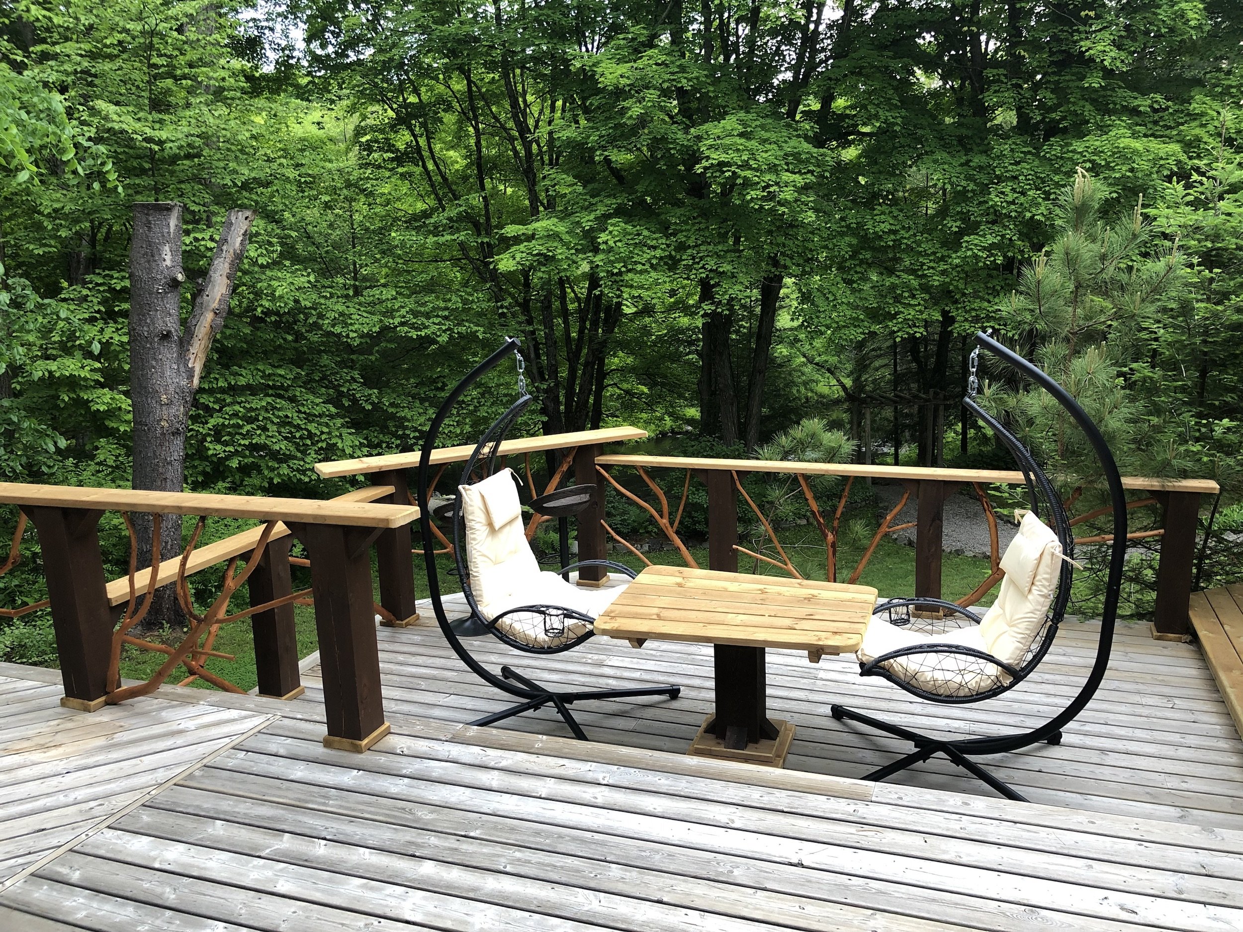 Top Couples Resort in Ontario outdoor private bistro deck