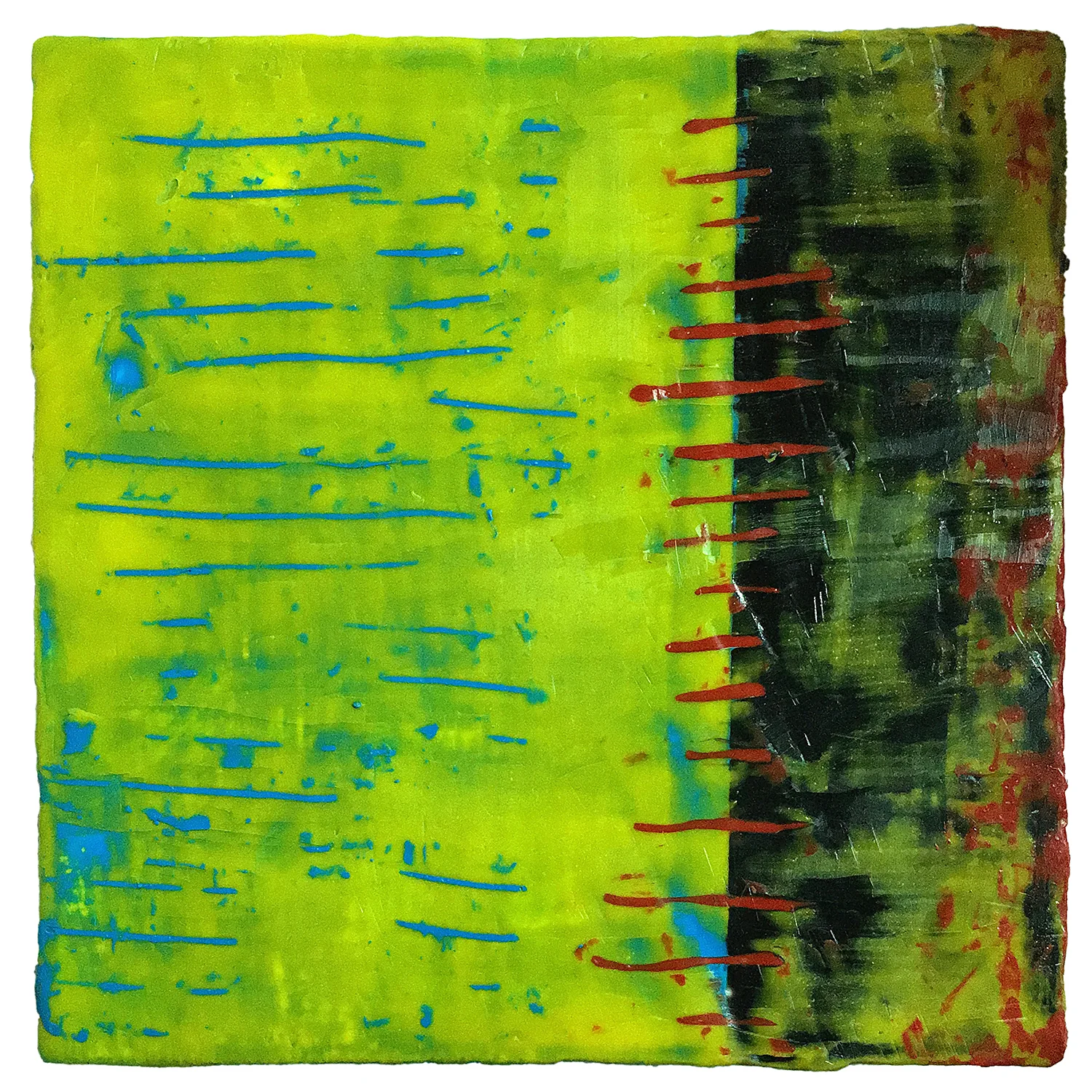 Encaustic number 2 8"X8"