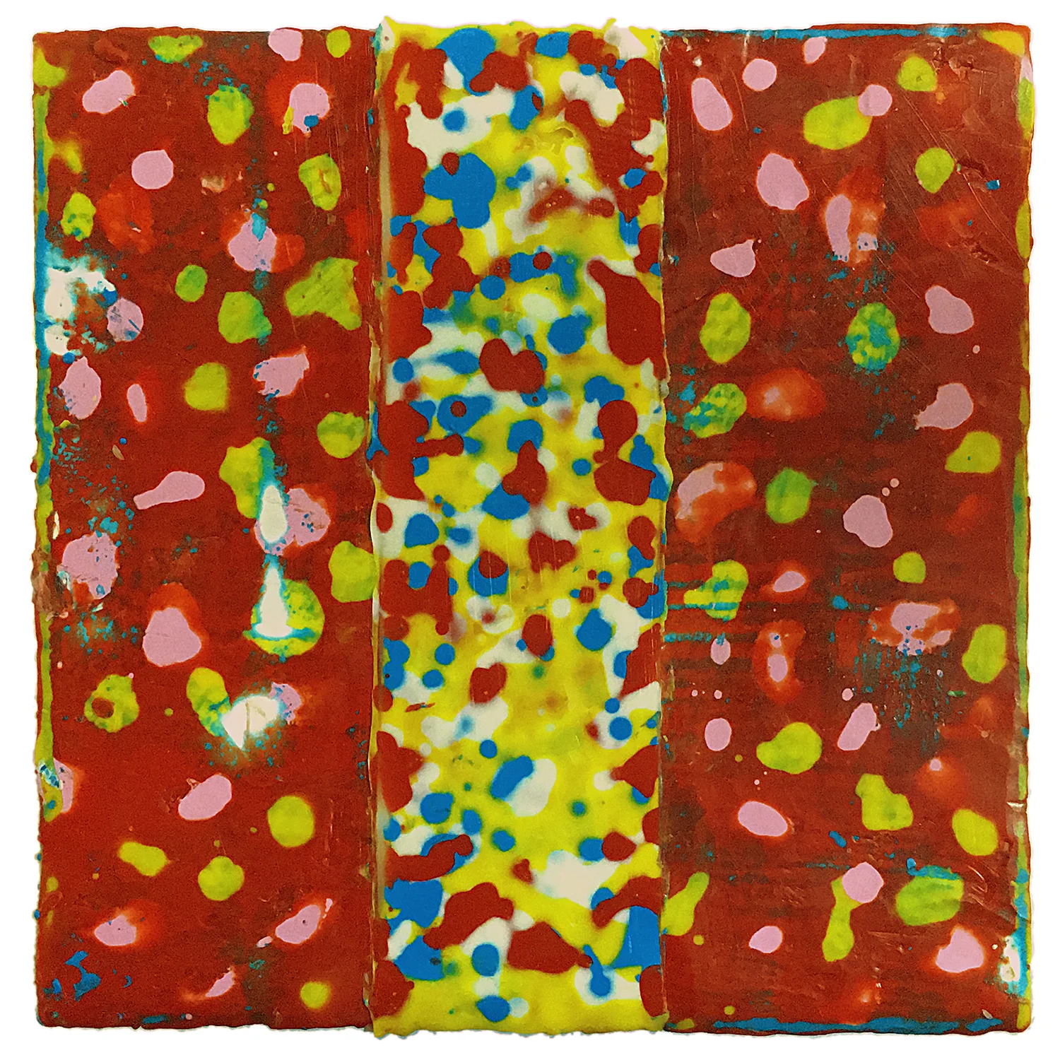 Encaustic number 14 8"X8"