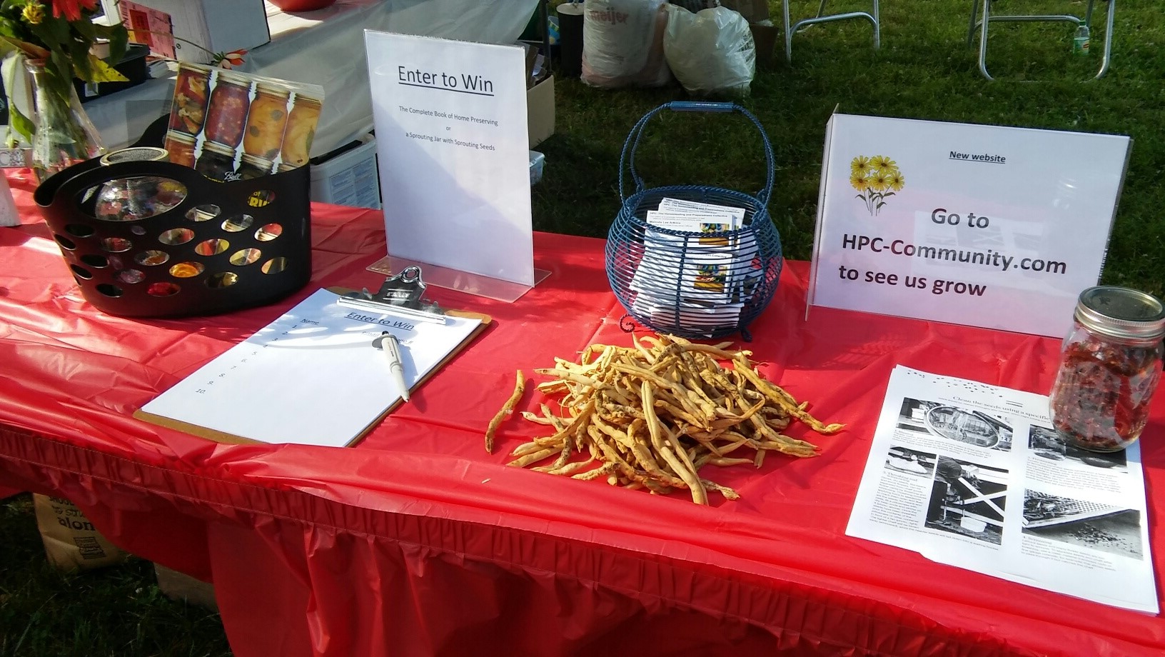Dried beans on the HPC table at Westgate Summer Jam 2016.jpg