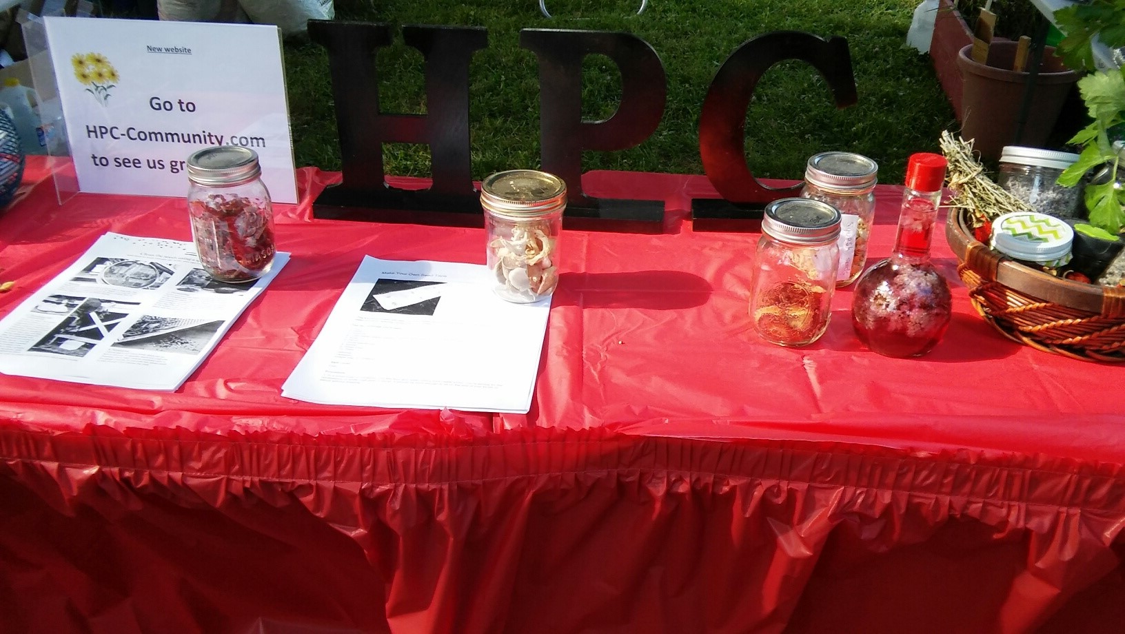 Dried herbs on the HPC table.jpg