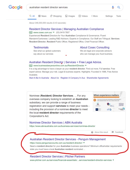Google Page 1 for Australian resident director services.jpg