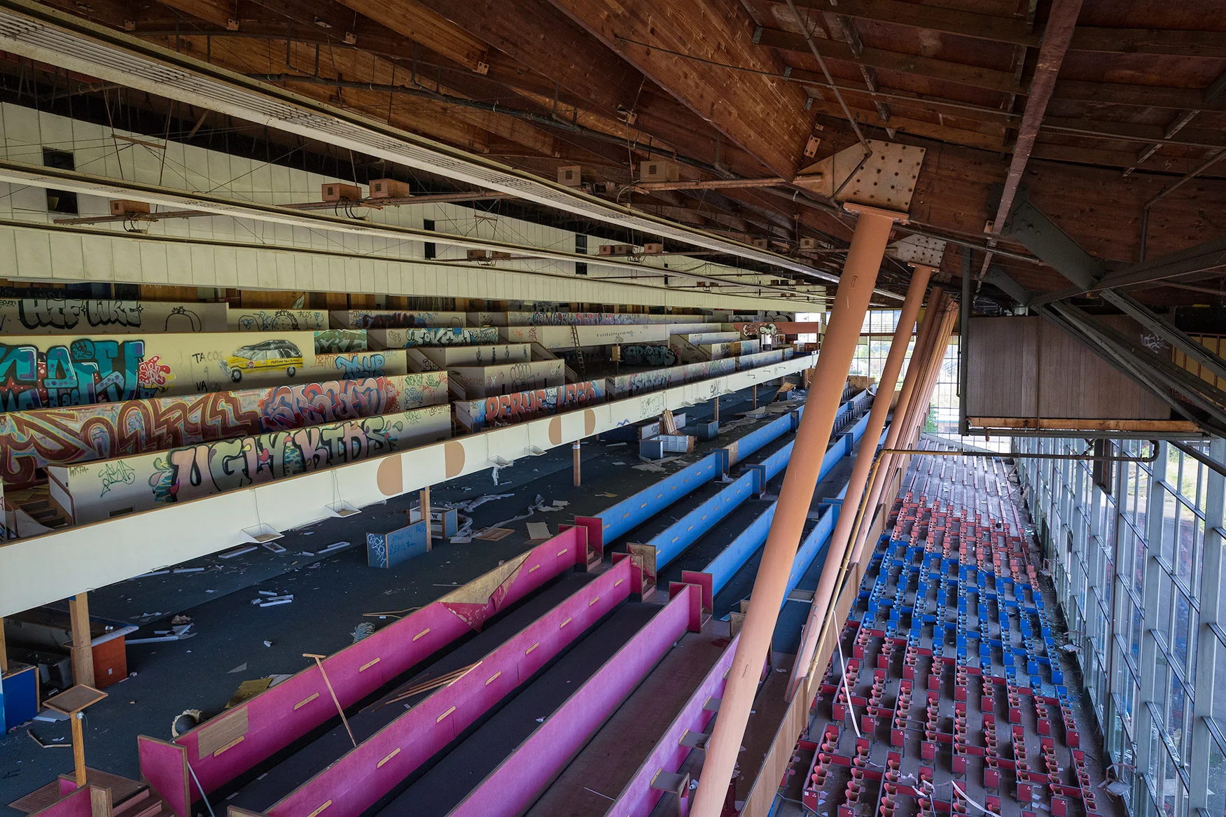 Rows and rows of seats.