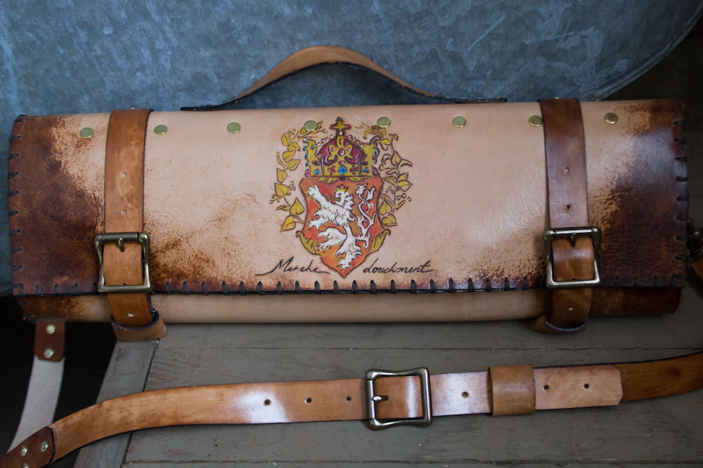 Custom Leather Knife Rolls Linny Kenney - Custom Leather Chef Knife Roll Custom Leather Knife Rolls Linny Kenney - Custom Leather Chef Knife Roll