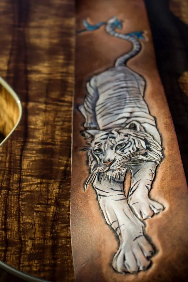 Siberian Tiger Guitar Strap Linny Kenney.jpg