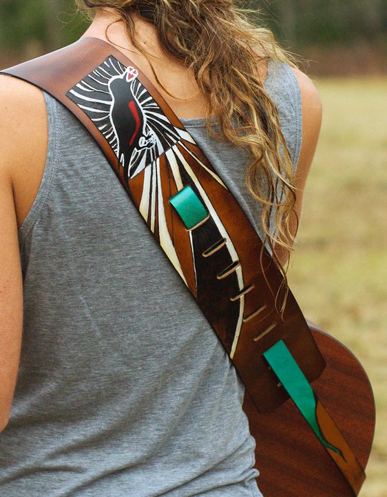 Steel Wheels Guitar Strap Linny Kenney.jpg