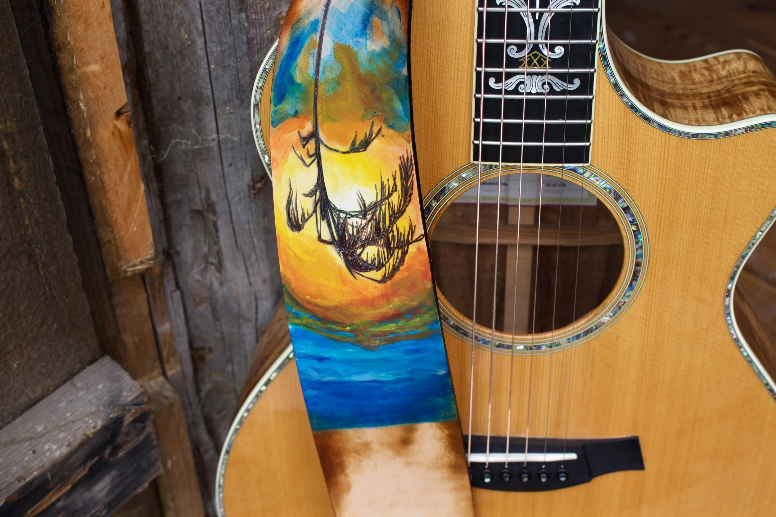 Palm Tree guitar strap