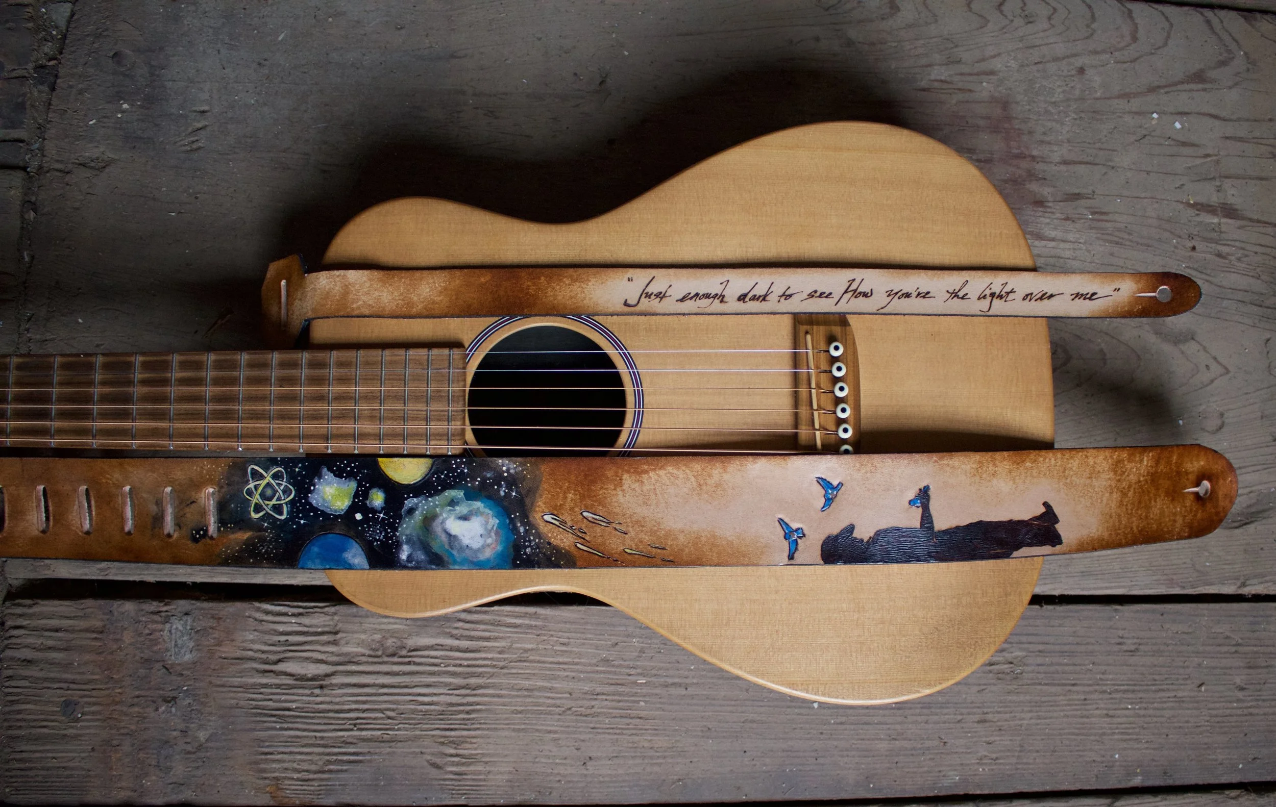 Cowboy and Space Guitar Strap 2.jpg