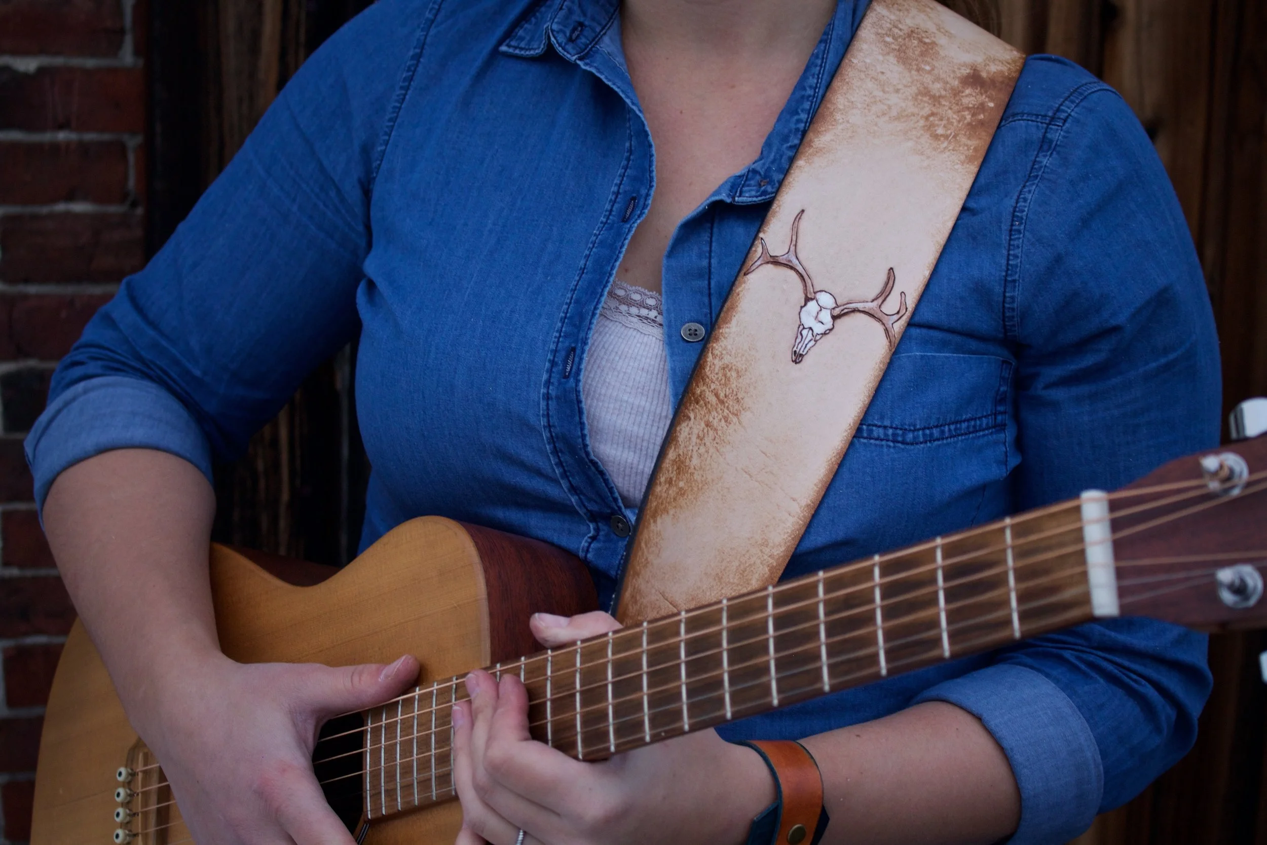 Deer Skull Guitar Strap