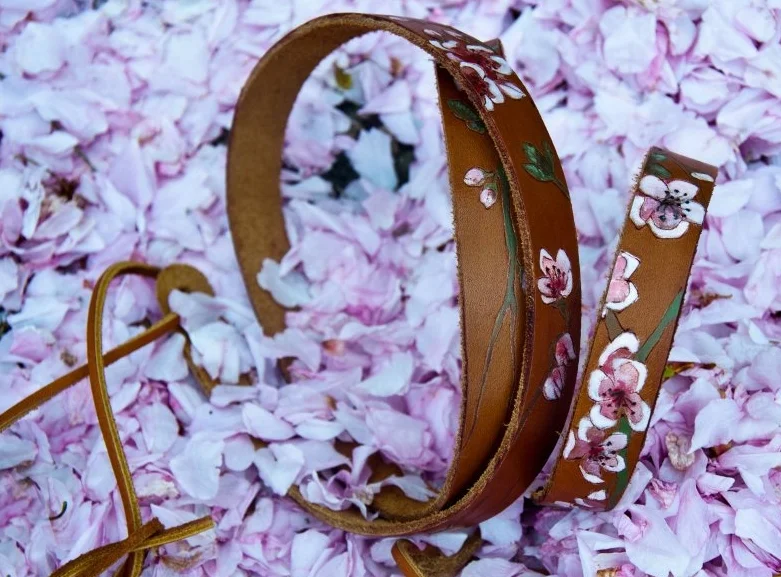 Cherry blossom guitar strap .jpg