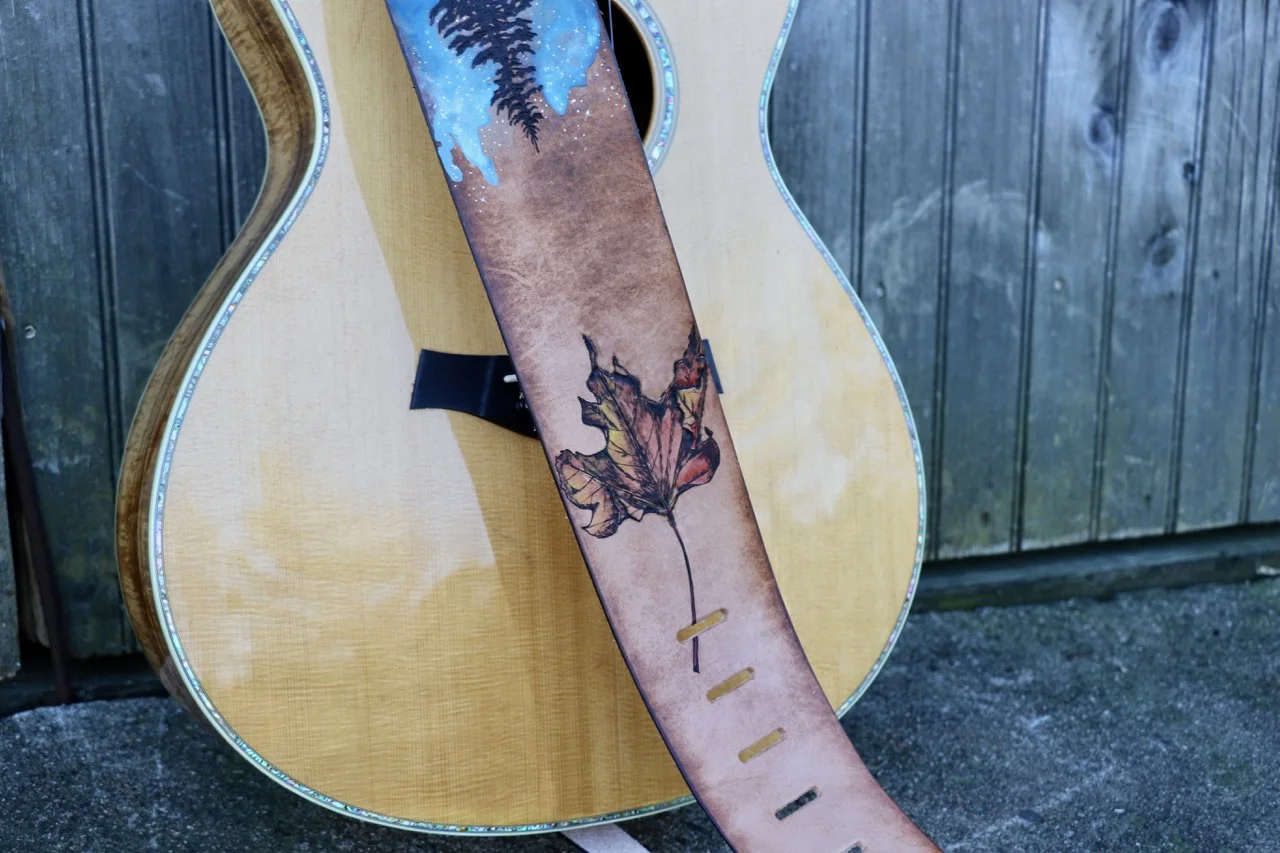 maple leaf guitar strap