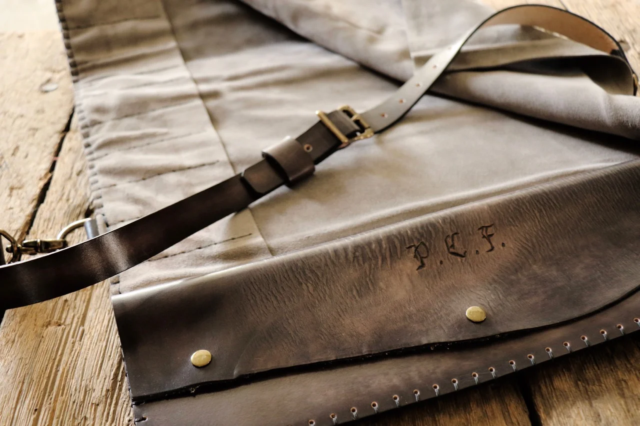 Custom initials knife roll
