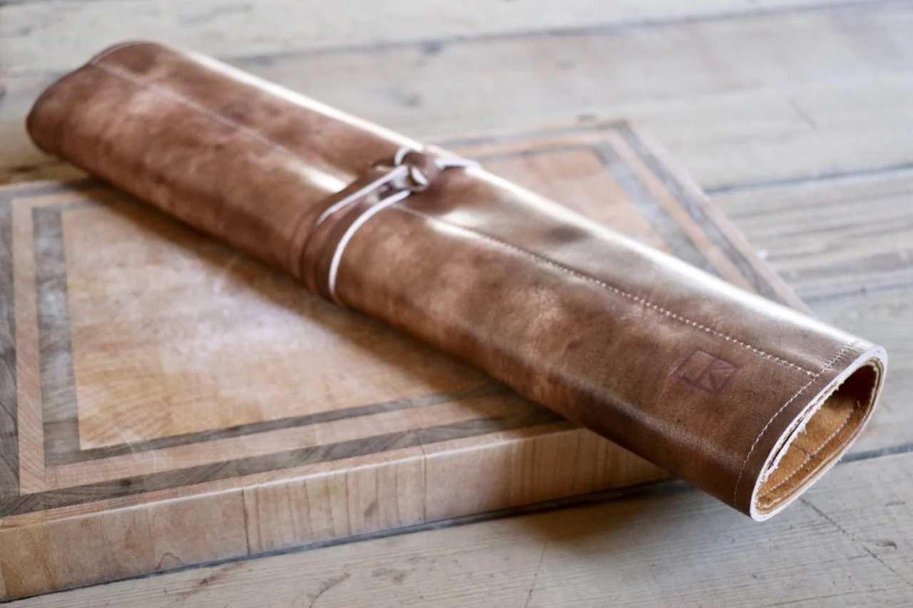 handmade knife roll for chef