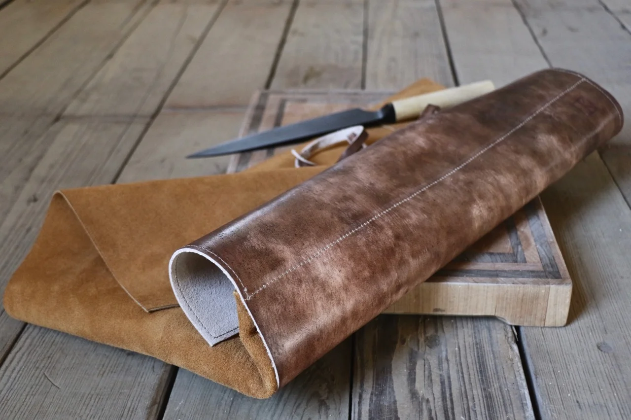 handmade knife roll for chef