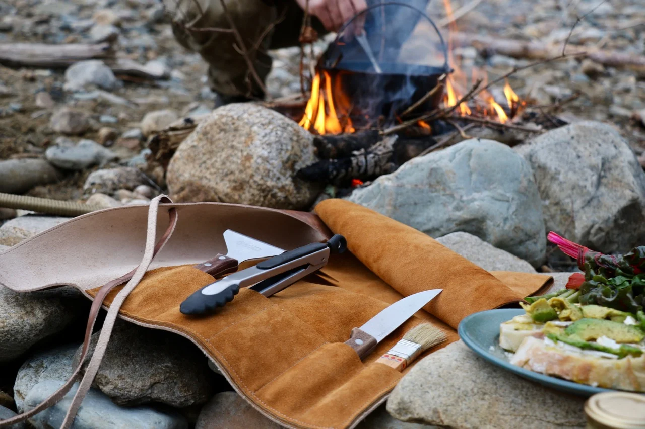 handmade knife roll for chef