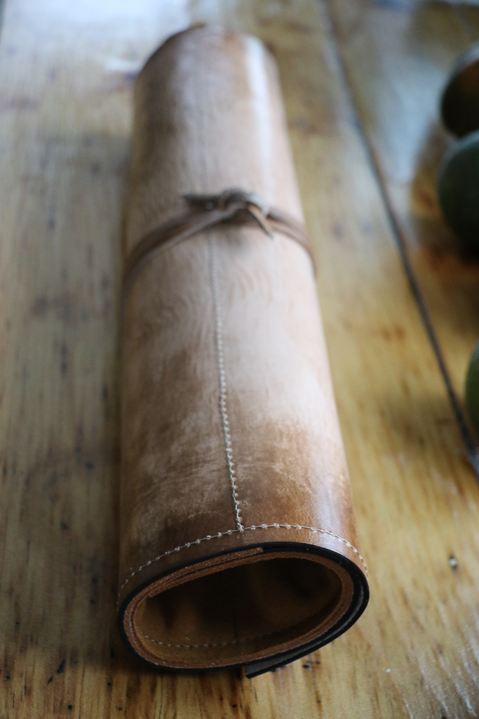 butcher's leather knife wrap 