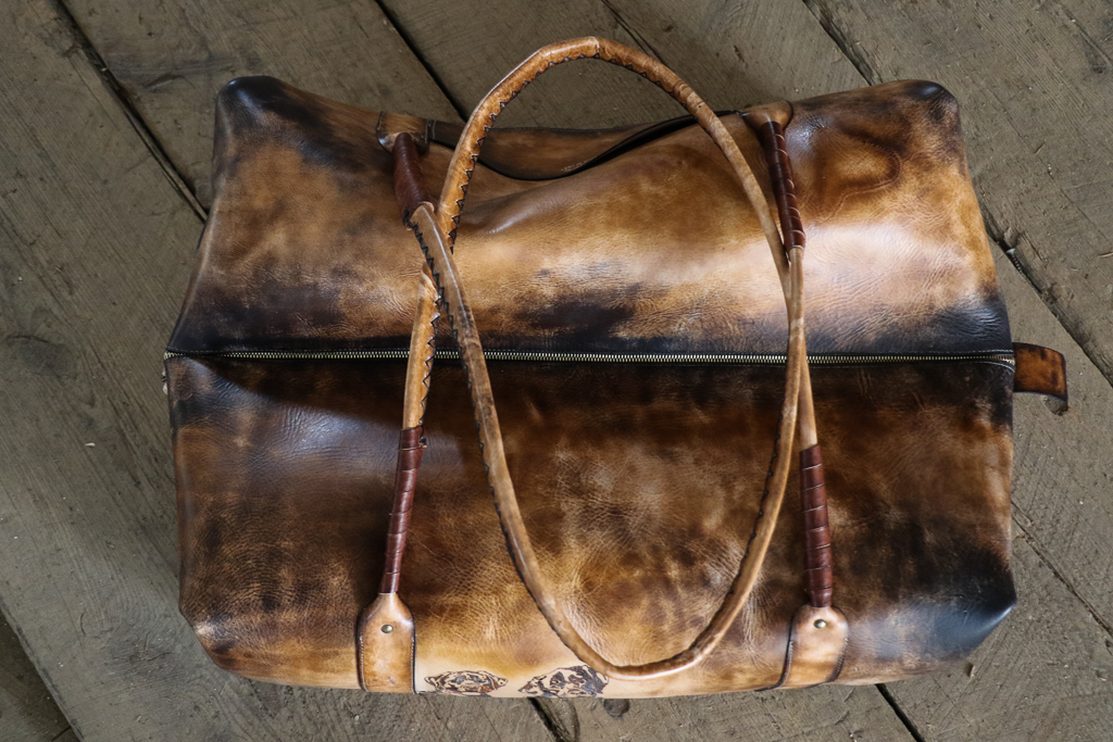 leather weekender bag