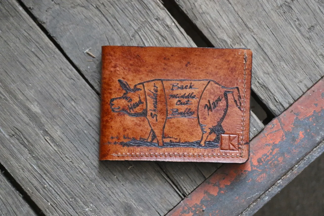 pig diagram wallet by Linny Kenney