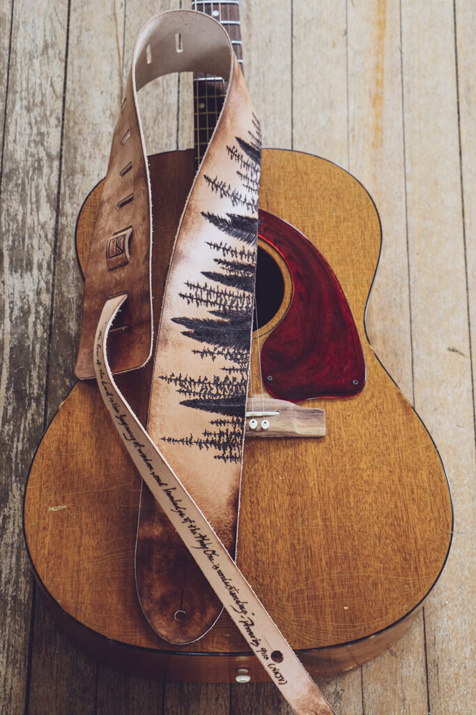 Forest Guitar Strap by Linny Kenney