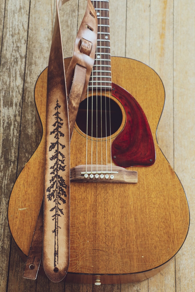 Tall Pine Guitar Strap by Linny Kenney