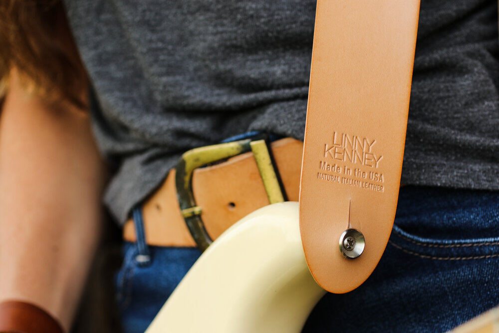 Natural Italian Vachetta Leather Guitar Strap — Linny Kenney