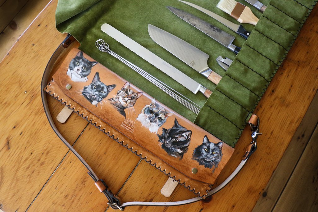 Boldric Brown Messenger Leather Knife Bag 10 Pocket - CM558 | Go for Green  Kitchenware