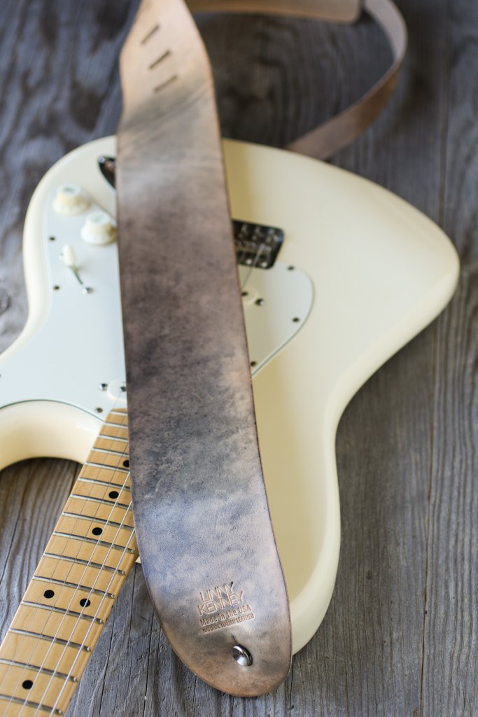 Old Stone hand-stained guitar strap — Linny Kenney
