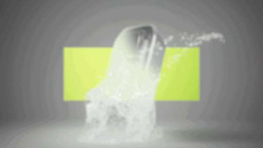 Animated GIF showing polypropylene molecules forming a food container, for Heartland Polymers