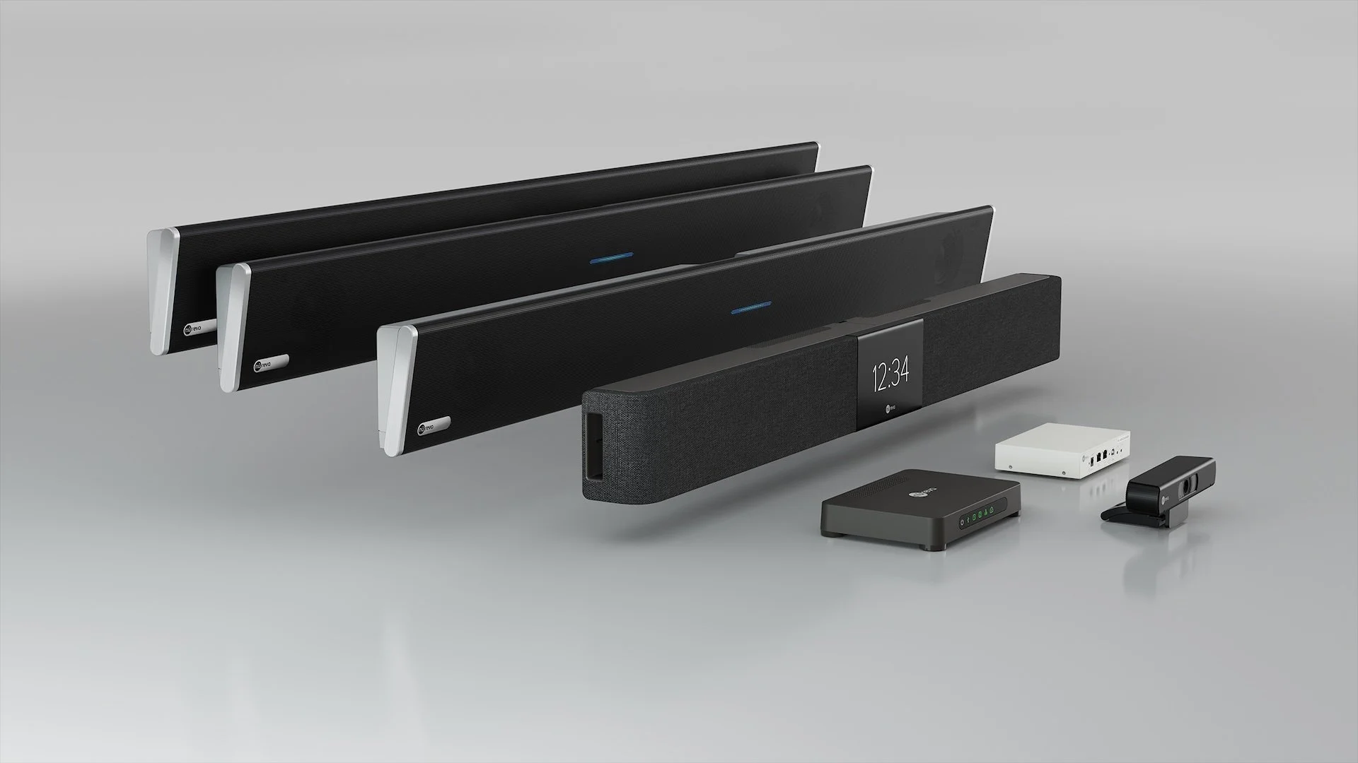 Nureva 3D Product Models Black on White - Speakers, Camera and Module