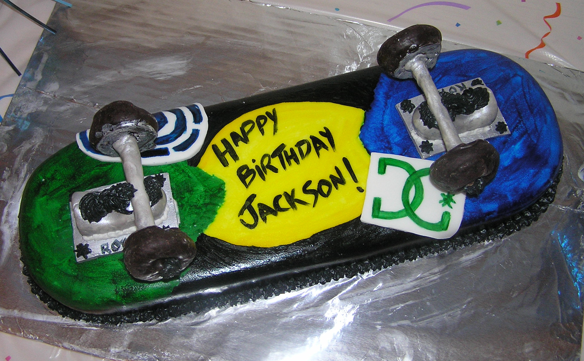 5) Skateboard: A birthday cake for one of my favorite dudes ever. Doughnut wheels. And I learned what trucks are.
