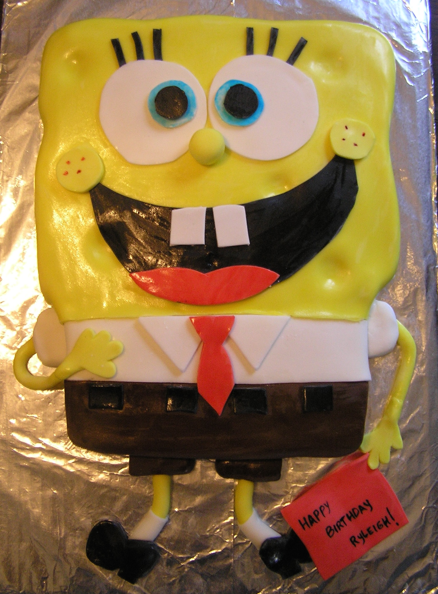 3) Spongebob Squarepants: I was super proud of this one. I sort of stepped back and decided that I was getting decent at this cake thing. 