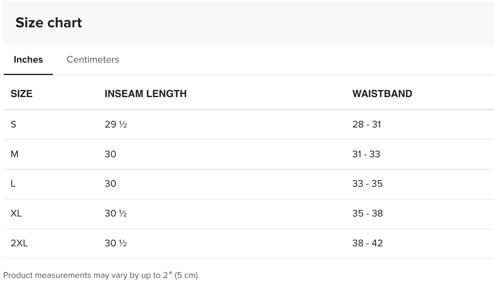 Unisex Sweatpants size guide in in.png