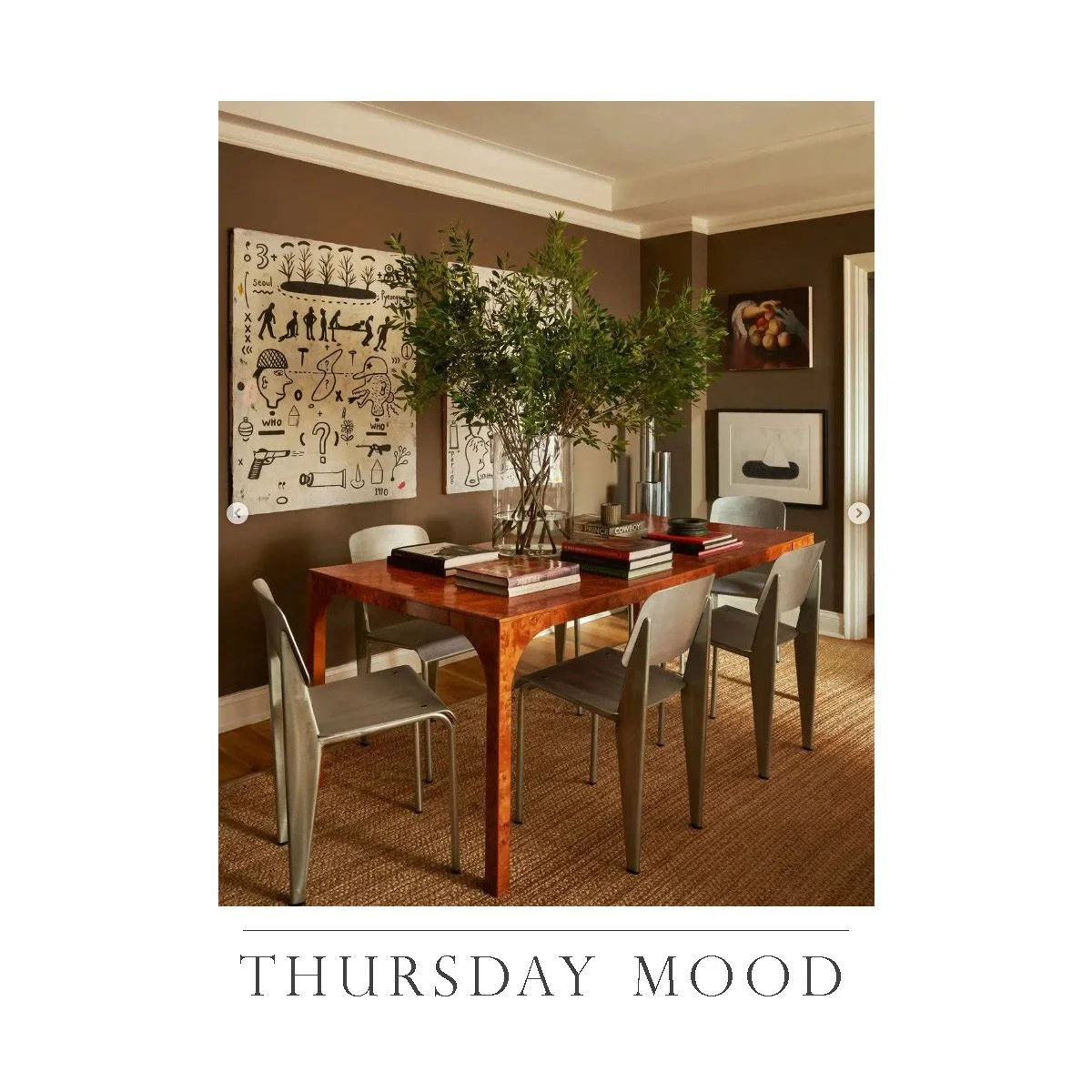 Thursday Mood. A recent series of inspiration images I collected of color and kitchens. What are you drawn to lately?

1.) Brown is back. Design @johnbambick 
2.) A kitchen that exceeds time. Design: @plainenglishdesign 
3.) Another utterly timeless 
