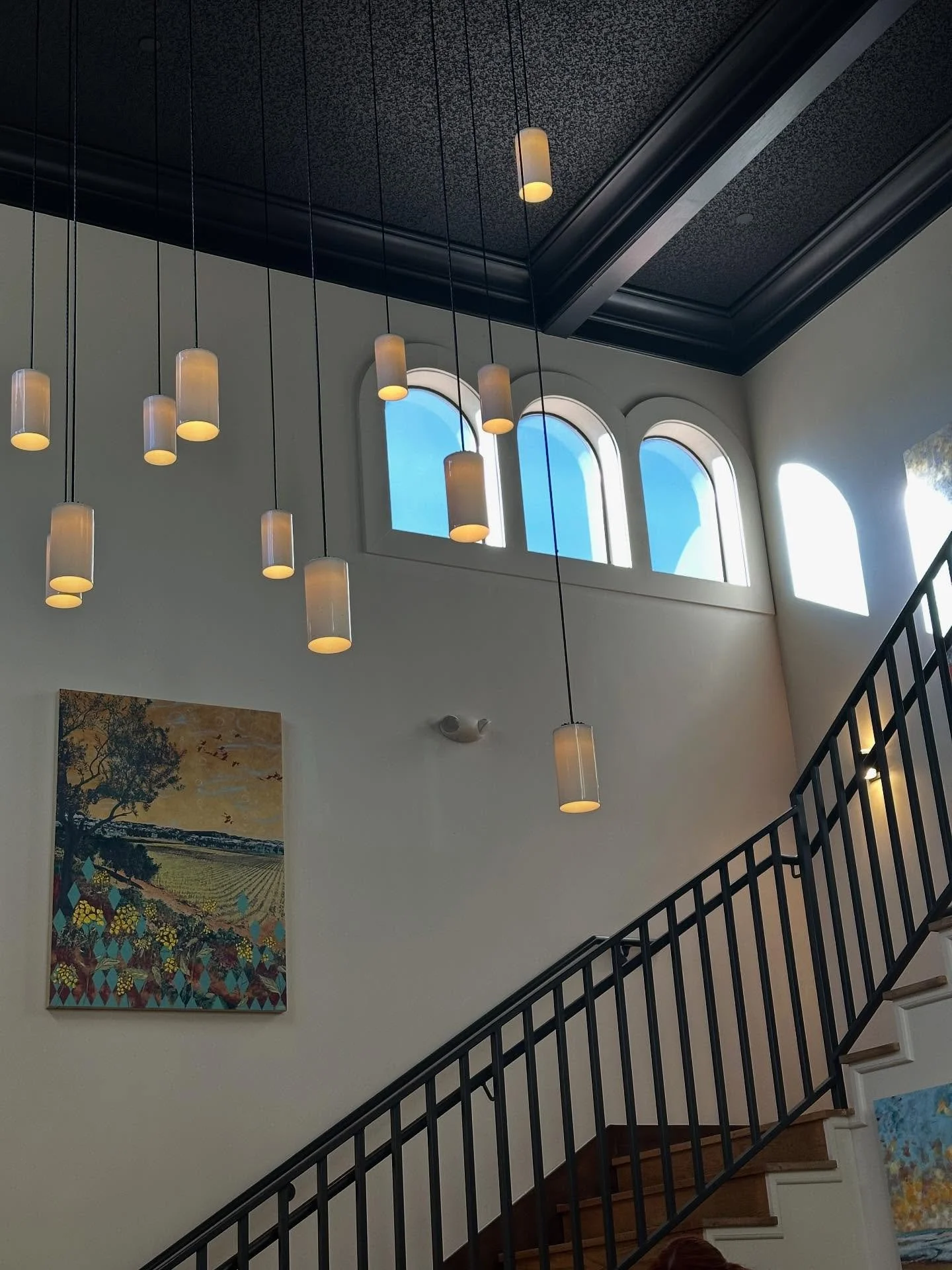 This winery lobby is a masterclass on shape, contrast, lighting, proportion, and repetition in design. @gloriaferrerwinery