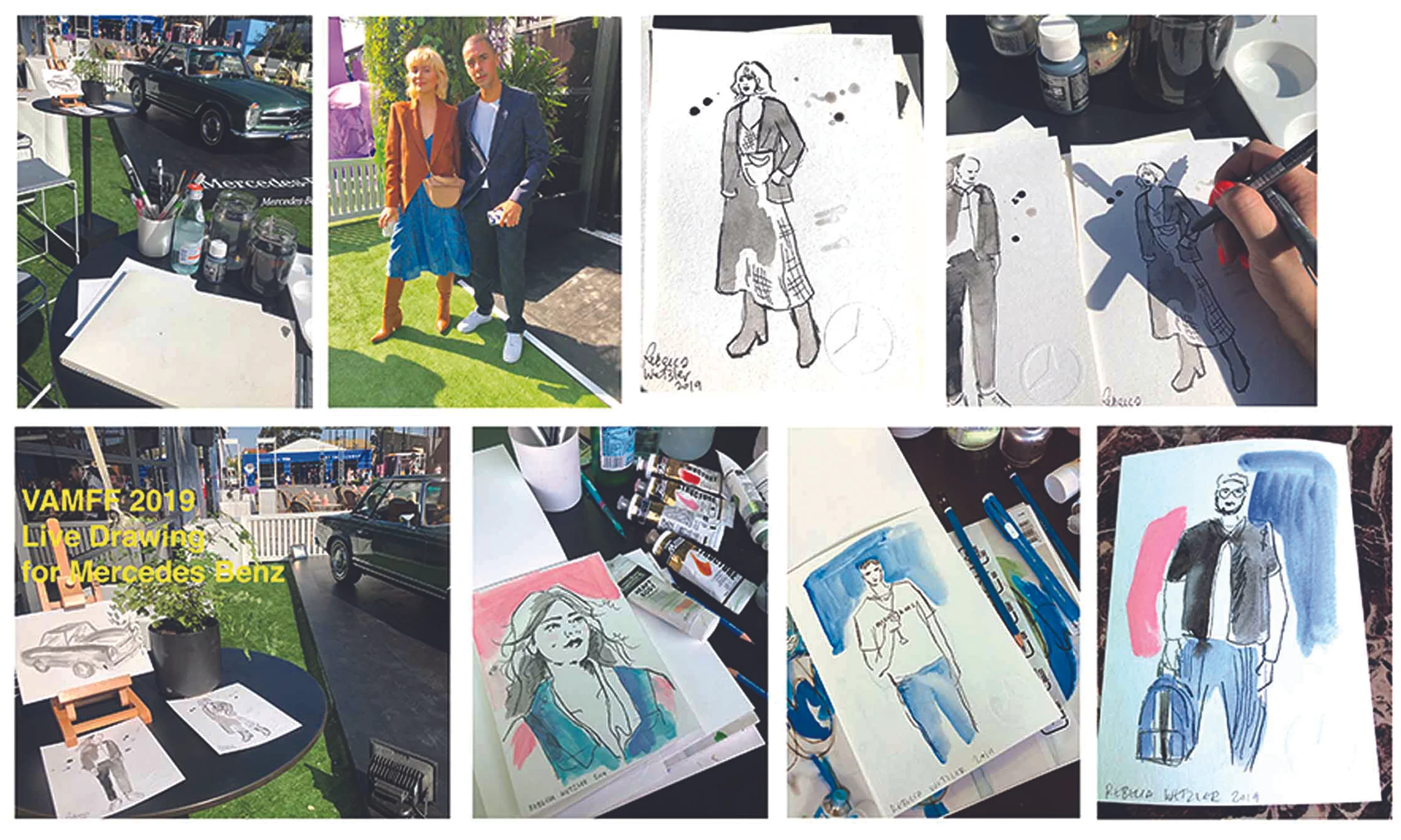 VAMFF 2019, Live Fashion Drawing for Mercedes Benz