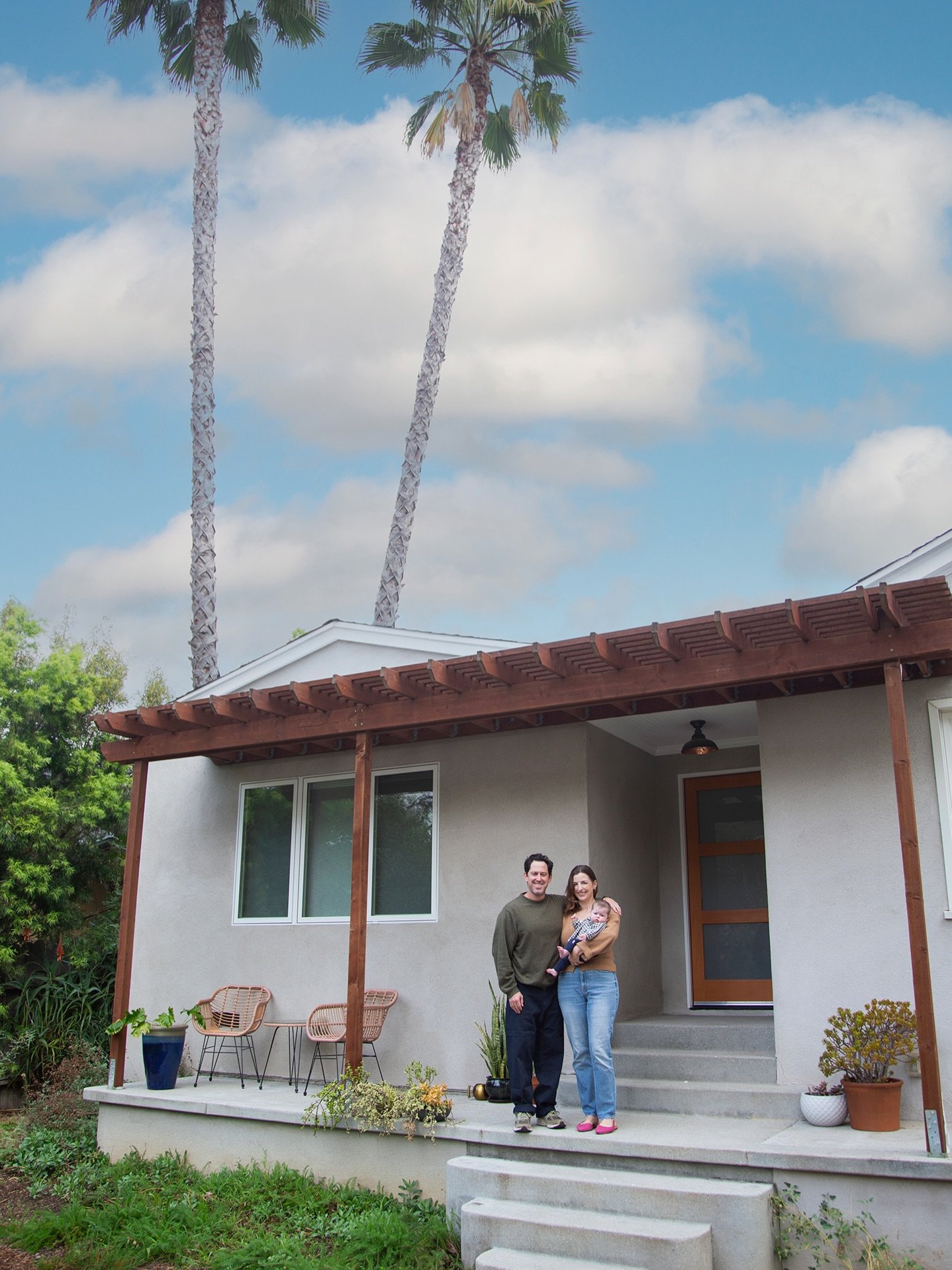 The new homeowners wished to put their own stamp on the house, before they could call it their home.  A new entry door, new paint, and new openings in existing walls, bring fresh air pouring into the new home. 📸 @meghanbob