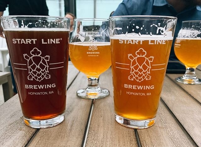 Cheers to our favorite beers! 🍻 We 💛 Startline! #MarathonMonday 🏃 may be postponed, but @StartlineBrewing has got us running for their fresh brews!