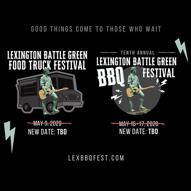 In order to keep our community safe &amp; healthy, the 2020 Lexington Battle Green Festivals will be postponed. &bull; &bull; We are still looking forward to enjoying some great food and each other&rsquo;s company when it&rsquo;s safe to do so. We&rs