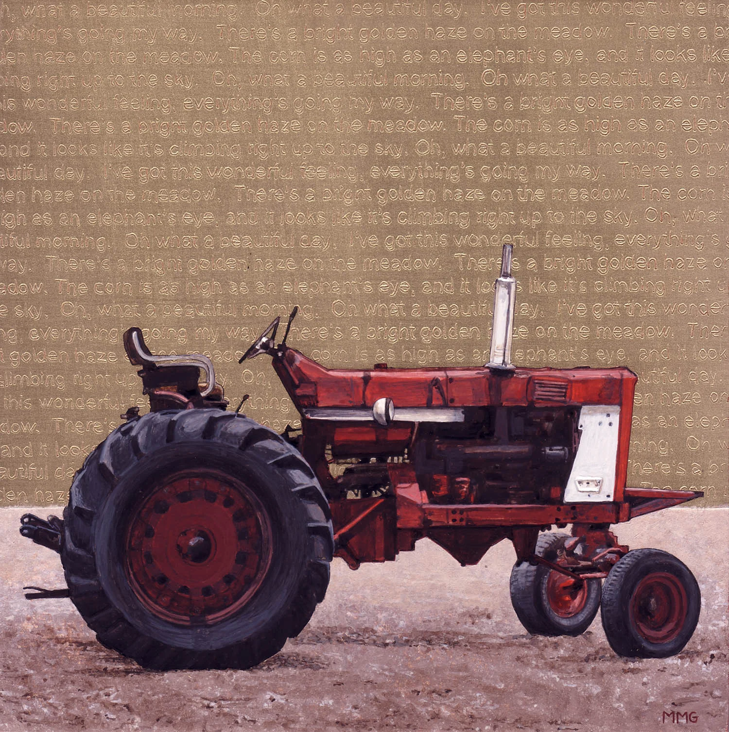 Tractor - Beautiful Morning - 8" x 8"