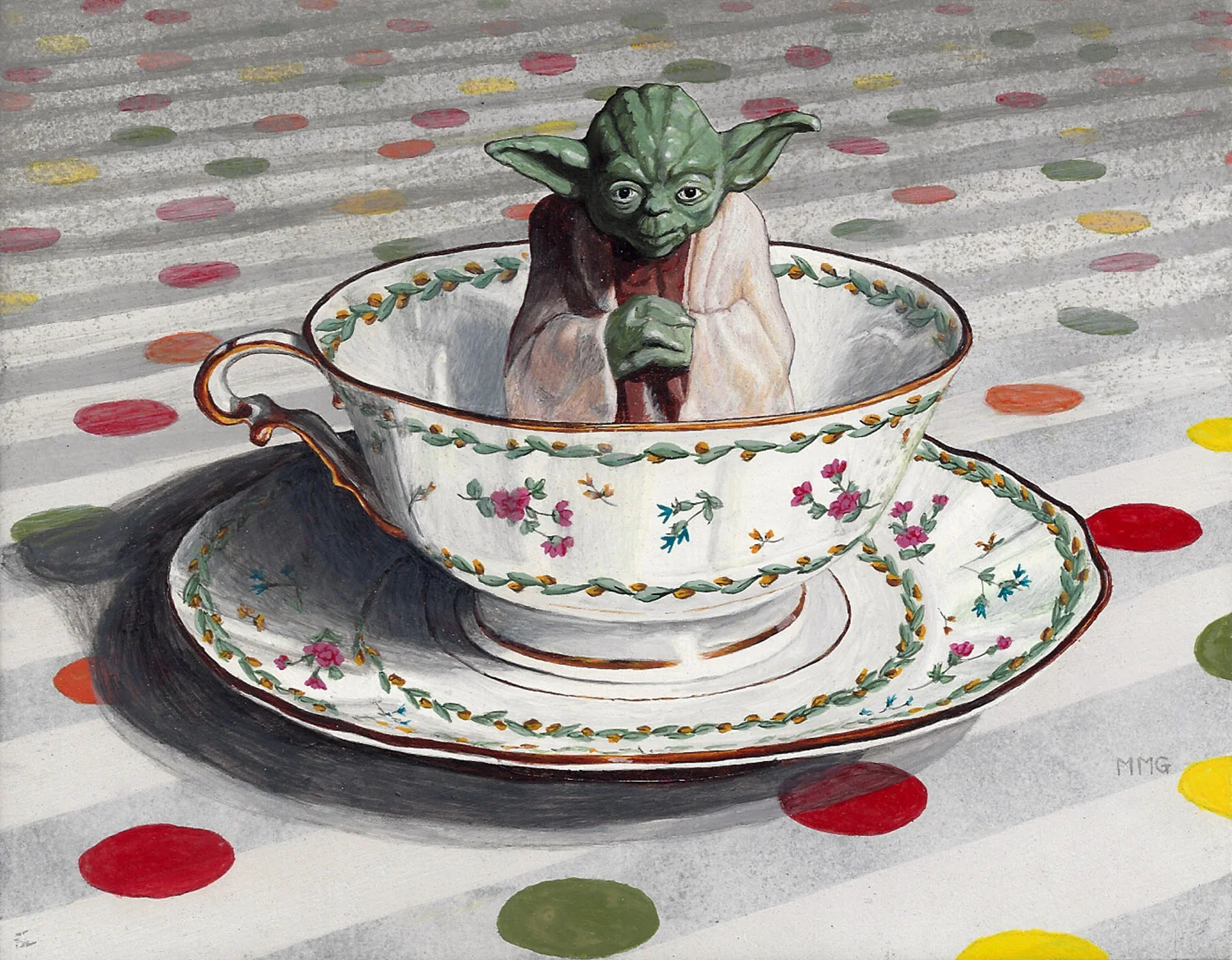 Yoda in Spring - 7" x 5.5"